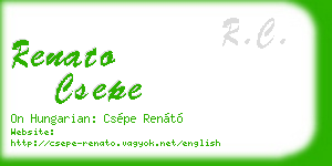 renato csepe business card